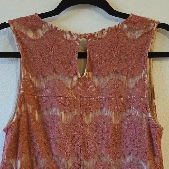 Speechless Sleeveless Lace Mini Dress - Mauve - Picture 4 of 5